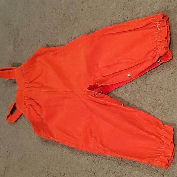 Girls Retro Poodle dog overalls size 24 months - Picture 2 of 3